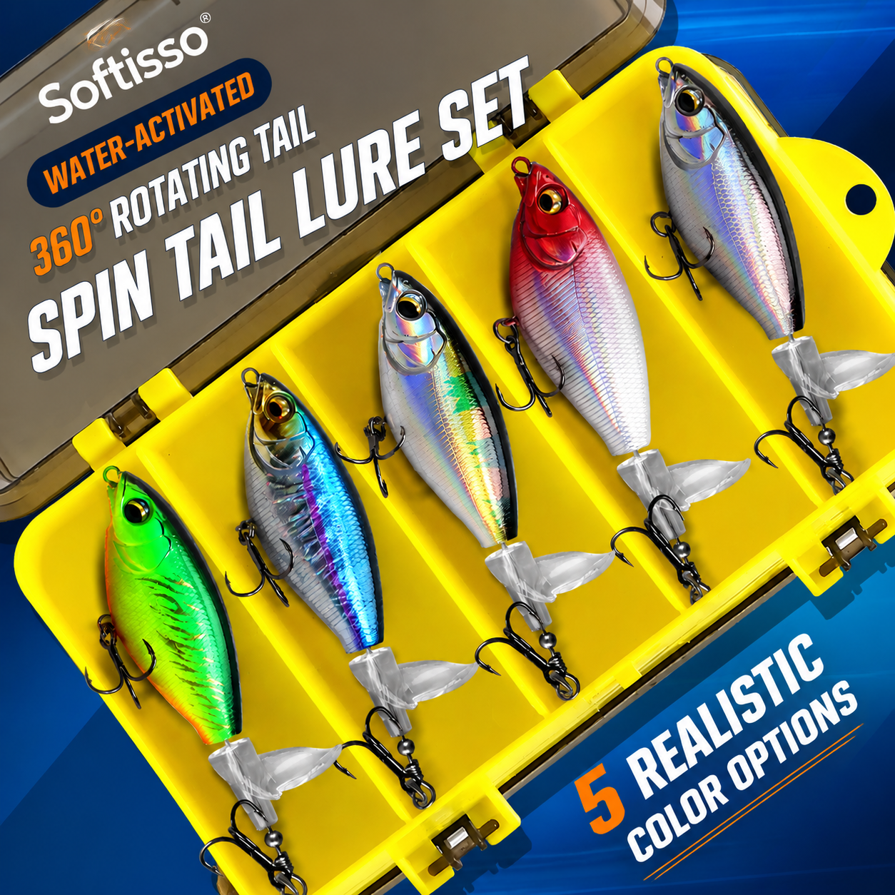 Softisso Topwater Tractor Lure Set — Irresistible For Big Predatory Fish